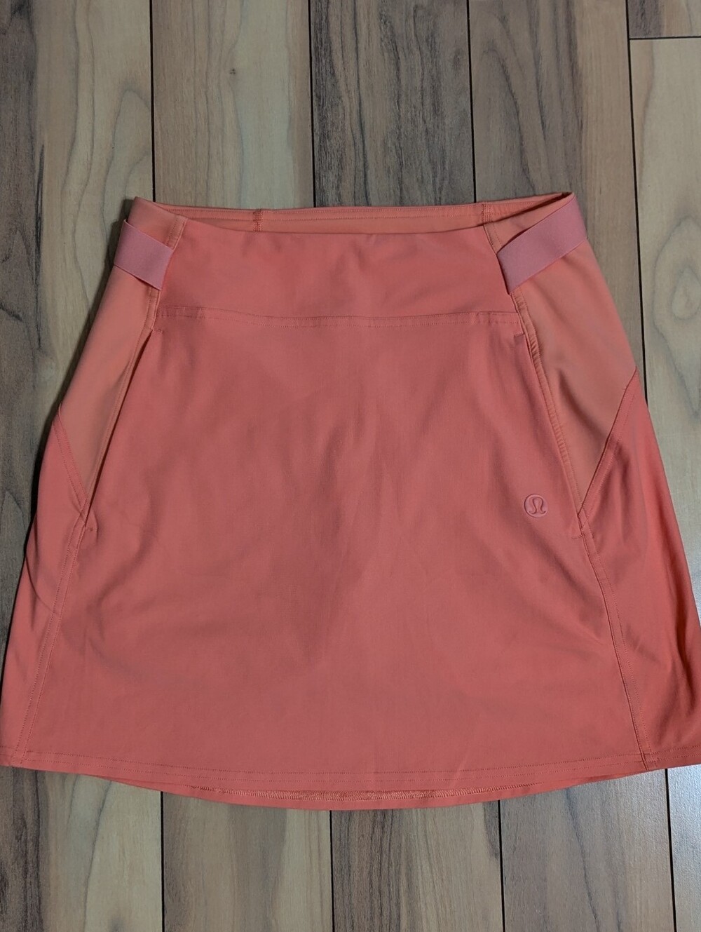EUC! Lululemon Warpstreme Multi-Pocket High Rise Golf Skirt Light Orange/Pink 4